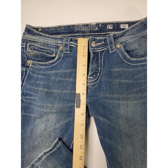 Miss Me Boot Cut angle Cut Rhinestone Size 29 JP 5117 - Picture 2 of 11